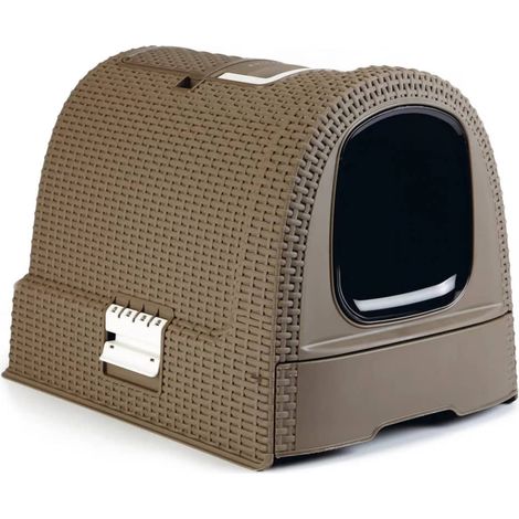 CURVER Maison de toilettes pour chat moka (1/4)