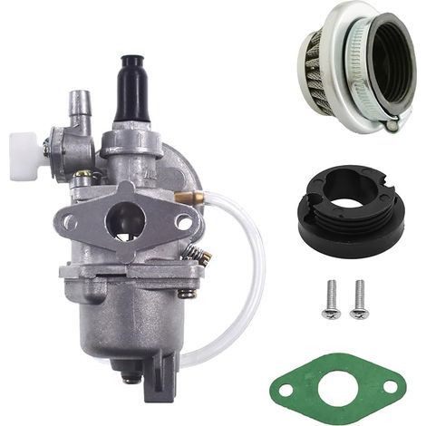 Filtre à air Stack Carburateur pour mini motos et pocket bikes 47 et 49 cc à moteur 2 temps (Argenté)