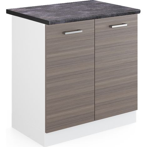 Mobile lavello cucina R-Line, Grigio, 80 cm , PL Antracite, Vicco (1/5)