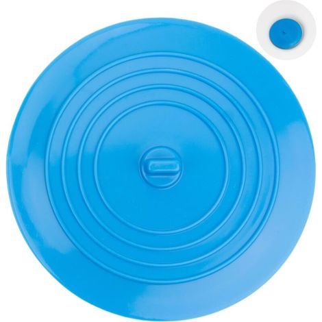 15 cm de diamètre, Bouchon de Vidange en Silicone pour Baignoire, Douche et évier de Cuisine, Bouchon Amovible, empêche l'eau de s'écouler, pour Trous de vidange jusqu'à 120 mm, Bleu (1/4)