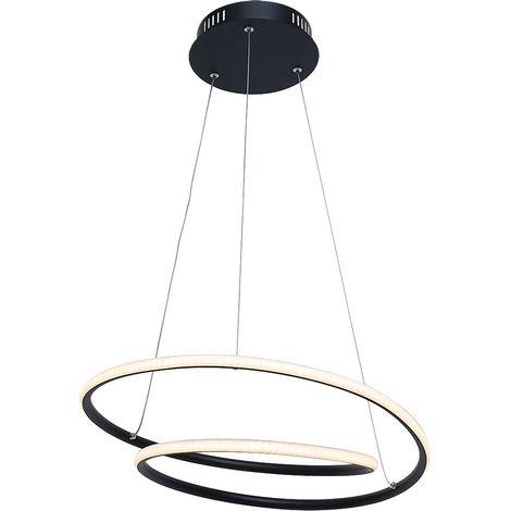 Suspension LED 40W noir mat Meridia Rabalux Ø46cm 3000K (1/4)