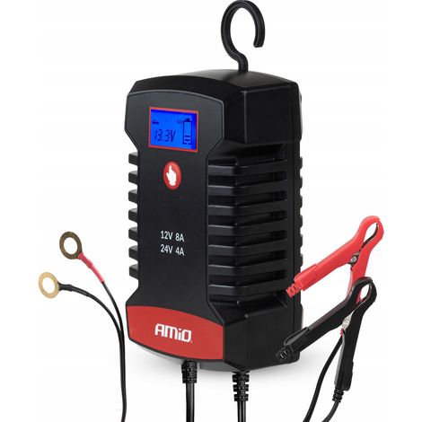 Rectificador digital AGM GEL STD LiFePo4 MAX 8A 12V 24V PRO hook amio-04533 (1/5)