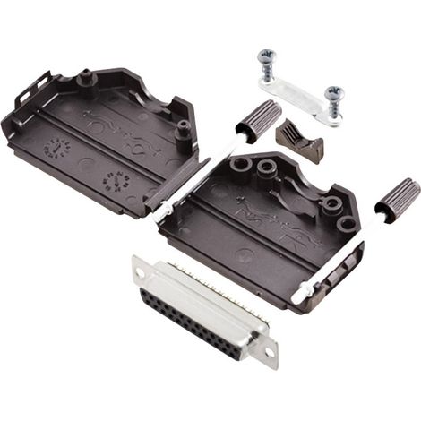 encitech DPPK25-BK-DBS-K 6355-0001-13 D-SUB Buchsenleisten-Set 180 ° Polzahl: 25 Lötkelch 1 Set