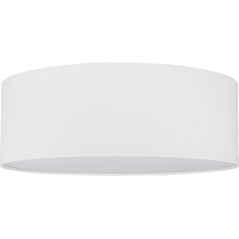 Plafonnier Abat jours en Tissus Blanc Cylindre diam 38 cm JOSEFINA (1/3)