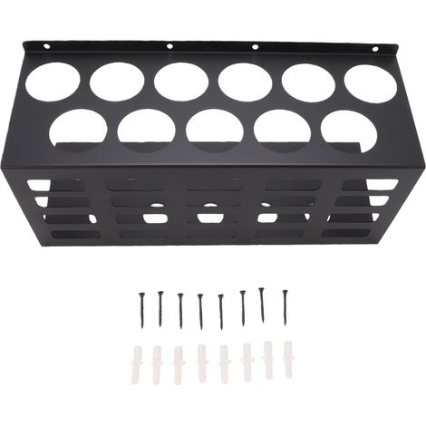 Support mural de rangement pour tubes de calfeutrage, grande capacité, design compact pour atelier ou garage. (1/5)