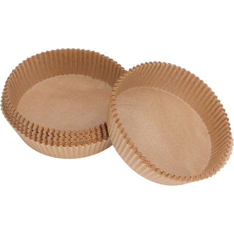 Ensemble de 100 feuilles de papier jetables rondes antiadhésives pour friteuse et pâtisserie (1/5)