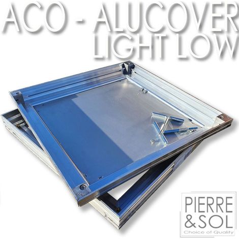 Trappe de visite à carreler 40 x 40 cm – Ouverture 30 x 30 cm – Alliage aluminium – Étanchéité intégrée – Charge K3 – ACO