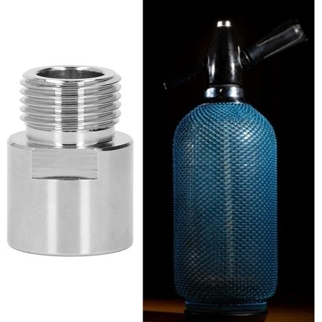 Adaptateur de Cylindre CO2 en Métal, Kit de Conversion de Filetage Femelle TR21-4 vers Mâle CGA320 pour Soda