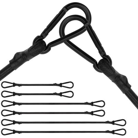 Spanngummi mit Karabiner, 6er Set, 30/60/80cm, Extra Stark (1/5)