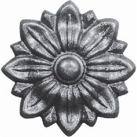 Rosace décorative en fonte avec motif floral – Diamètre 100 mm – Fixation par vis M5 – Finition classique pour portes et meubles