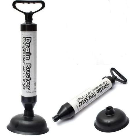 High Pressure Toilet Plunger Cleaning Pump Brush Drain Cleaner Anti-Clog with 2 Suction Cups for Bathroom Kitchen Sink Toilet Shower-INHHU (1/5)