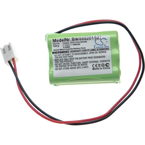 vhbw Akku kompatibel mit Marmitek Wireless ProGuard Alarm Panel Alarmanlage, Alarmsystem (700 mAh, 7,2 V, NiMH) (1/3)