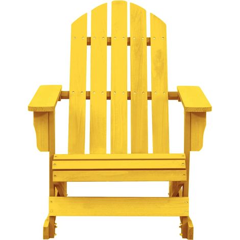Maison Exclusive - Adirondack-Schaukelstuhl Massivholz Tanne Gelb (1/5)