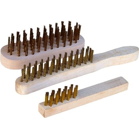 Juego de 3 cepillos de alambre duro OUTIFRANCE