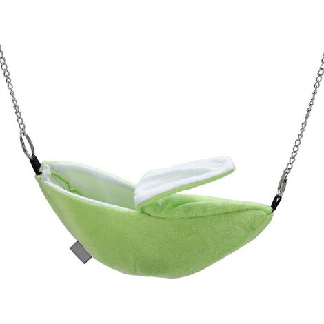 NineClouds Banana Hamster lit superposé suspendu maison petit animal animal domestique jouet nid de couchage (vert) (1/5)