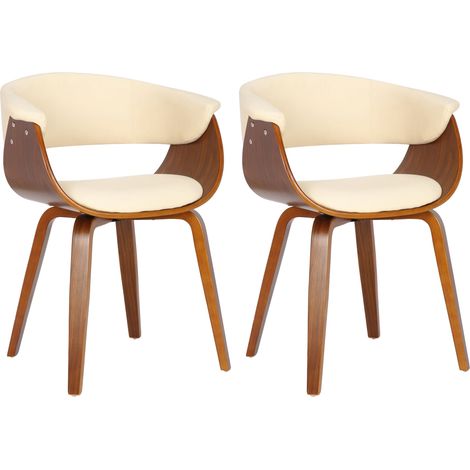 Set di 2 sedie Bruce crema