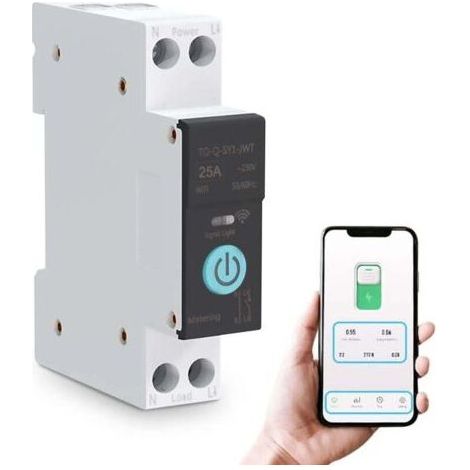 Rosvola Commutateur WIFI Intelligent Disjoncteurs Domestiques Téléphone Portable Télécommande 3 Modes de Synchronisation pour Appareils électroménagers(25A) (1/5)