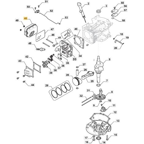 ORIGINAL STIGA Schalldämpfer Schalldämpfer Motor TRE 224 Rasentraktor 118551497/0