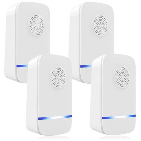 Répulsif antiparasitaire à ultrasons, pièges à souris anti-insectes électroniques 4 paquets pour l'intérieur, plug-in répulsif contre les moustiques et les araignées, répulsif efficace contre (1/5)