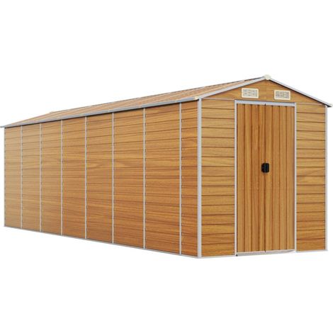 Maison Exclusive - Capanno Giardino Marrone Chiaro 191x640x198cm Acciaio Zincato (1/5)