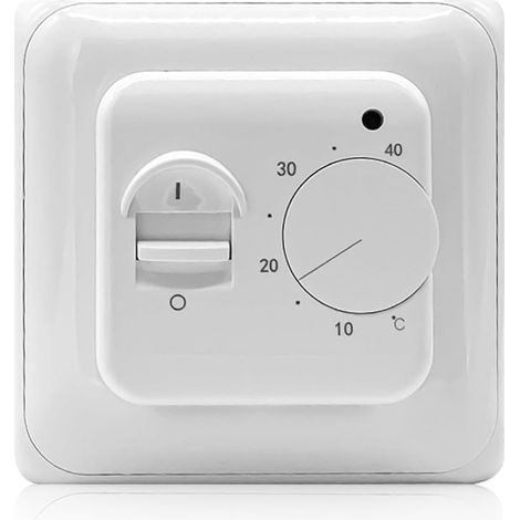 SHINING HOUSE Raumthermostat für Fußbodenheizung 220 V 16 A: Standard-Einbauthermostat, manueller Raumtemperaturregler, analoge Heizung, mechanischer Thermostat, (1/4)