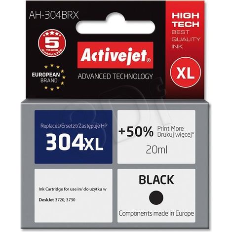 Activejet AH-304BRX cartucho de tinta 1 pieza(s) Compatible Alto rendimiento (XL) Negro (1/2)