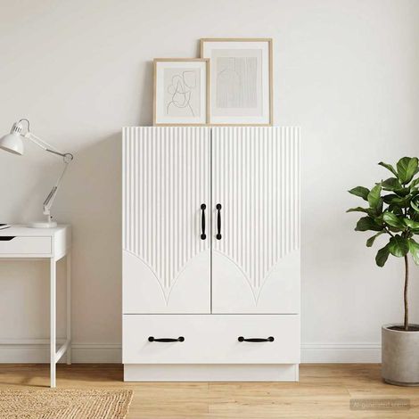 vidaXL Credenza Bianco Lucido 66 x 34,5 x 92 cm Legno (1/5)