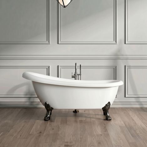 Bañera con patas RICHMOND  171 cm patas LEÓN NEGRAS