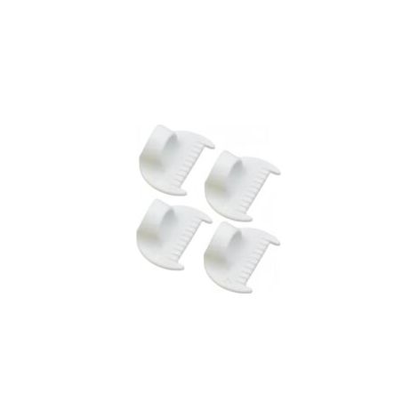 Set di 4 guide per macchina da cucire, mini righello da dito in plastica con scala, dima per cucito a mano per cucito normale, misuratore per cucito per patchwork, accessori per quilting, 4 mm - Crezu