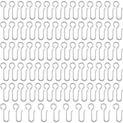 80 Pièces Crochets à Rideaux en métal,Crochets de Rideaux,Crochets agrafes pour Rideaux,pour Rideau de Fenêtre, Rideau de Douche (1/4)