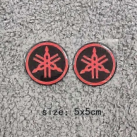 Autocollants 3D Yamaha, logo, emblème, décalcomanie, or, blanc, noir, pour véhicules, couleur : gel rouge (1/4)