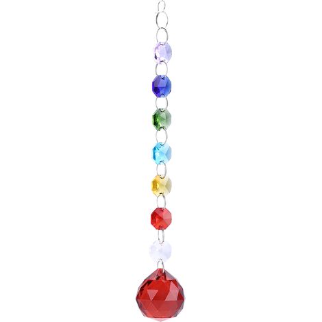Pendentif En Cristal K9 - Prisme Solaire Arc-En-Ciel - Décoration Fenêtre Et Lustre - Boule En Verre Transparente (1/5)
