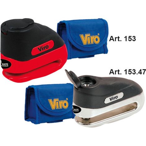 Candado de disco de 10 mm cuerpo monolítico con 2 llaves ergonómicas - Viro