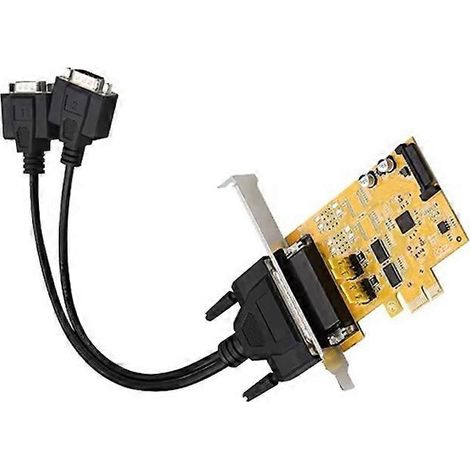 Carte adaptatrice série RS232 PCIe 1X vers 2 AX99100, carte d'extension de port série PCIe, alimentation SATA 9 broches (1/3)