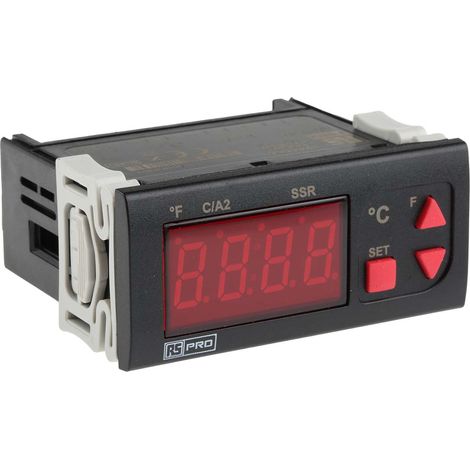 Contrôleur de température Marche/Arrêt, 24 V c.a., 2 sorties Relais, SSR1 entrée thermocouple, 77 x 35mm ( Prix pour 1 ) (1/3)