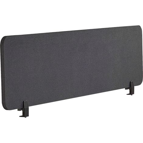 Panel separador PET panel pantalla acústica tela oficina 120 x 40 cm gris oscuro Wally (1/5)