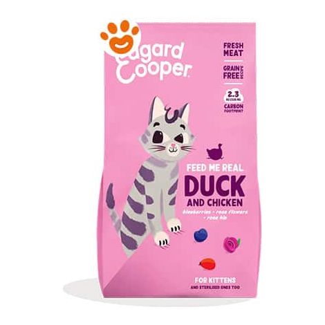 Edgard Cooper Cat Kitten con Pollo e Anatra - Sacco 2 Kg -