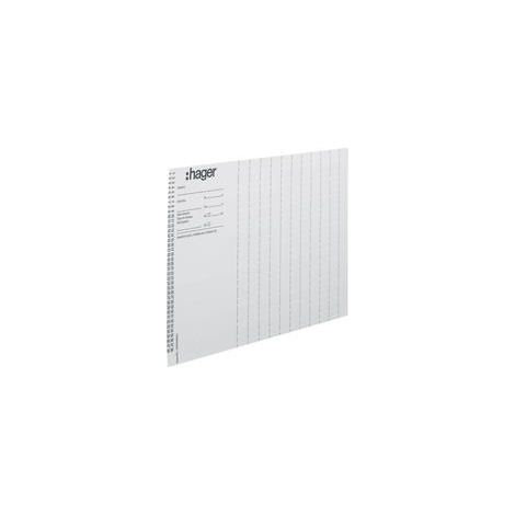 Fogli di etichette Hager zz90b carta bianca 29 cm