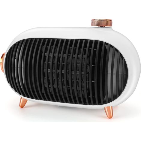 Radiateur Soufflant, 500W/1000W Mini Radiateur Soufflant Céramique avec 3 Réglages Chauffage Rapide Chauffage électrique avec Thermostat et Anti-basculement Chaud Froid Radiateur Soufflant