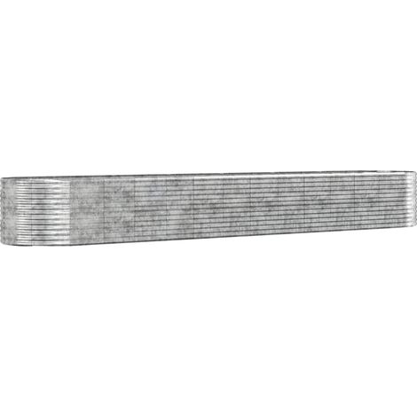 Maison Exclusive - Hochbeet Silbern 554x100x68 cm Pulverbeschicht (1/5)