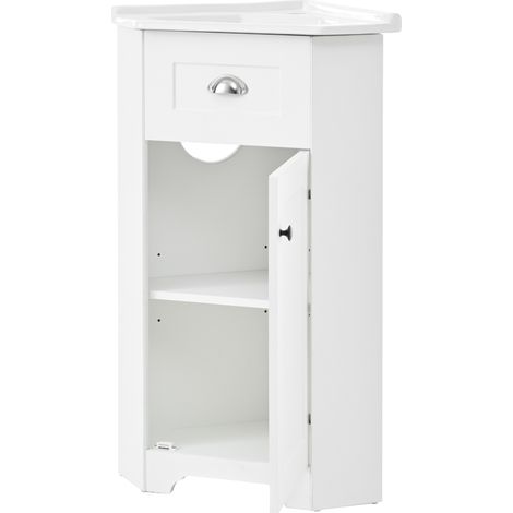Mueble de baño de pie con lavabo cerámico 59x42,5x90,5 cm MDF blanco HOMVRA (1/5)