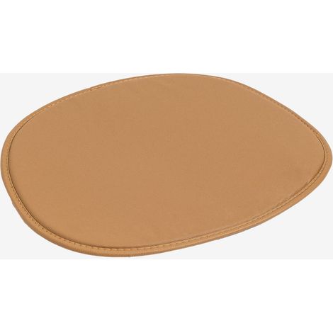 Sklum – Coussin pour chaise Scand – Rembourré en mousse – Similicuir brun caramel – Dimensions 1cm x 39cm x 34.5cm (1/5)