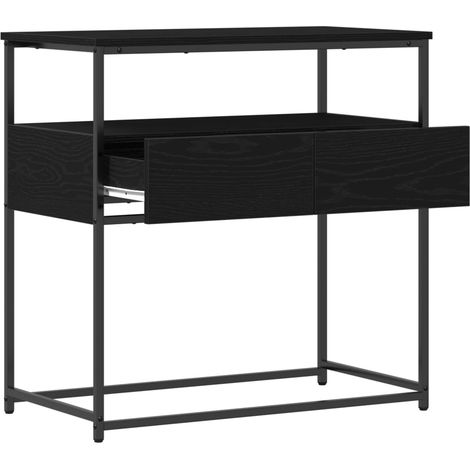 Maison Exclusive - Tavolo consolle Rovere Nero 75 x 40 x 75 cm Legno multistrato
