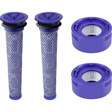 Kit de 4 Filtres avec 2 Filtres Post Moteur pour Dyson V7 V8 et 2 Filtres Pré moteur pour Dyson V6 V8 V7 DC58 DC59 Accessoire d'Aspirateur Dyson (1/3)