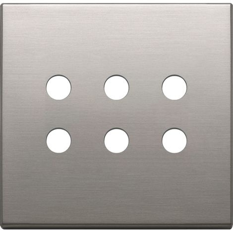 VIMAR - 22695.RN.11 Plaque 3Mx6 BS Ronde Nickel Brossé