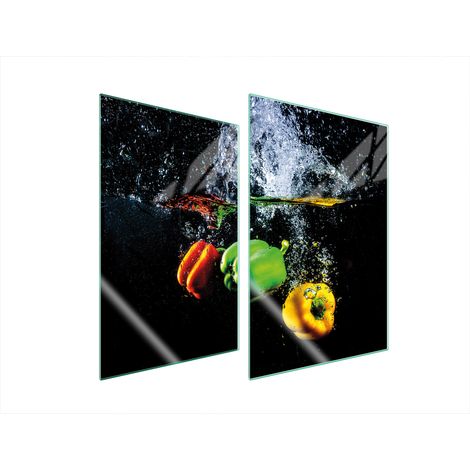 GLASSCHUTZPLATTE FÜR KÜCHE 2x35x52 PEPPER (1/5)