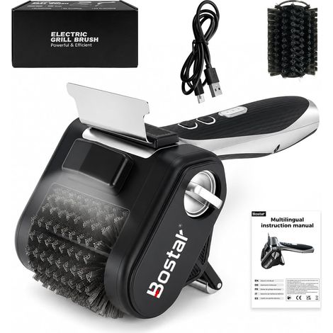 Brosse Barbecue Électrique sans Fil - 4000mAh Nettoyeur avec Grattoir en INOX (1/5)