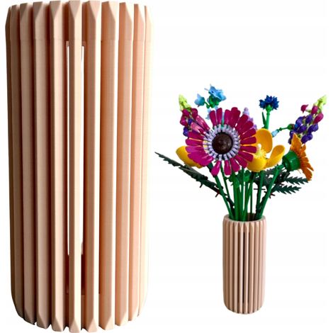 Vaso Lego per fiori, erba artificiale, decorativo, moderno, regalo, 17 cm (1/5)
