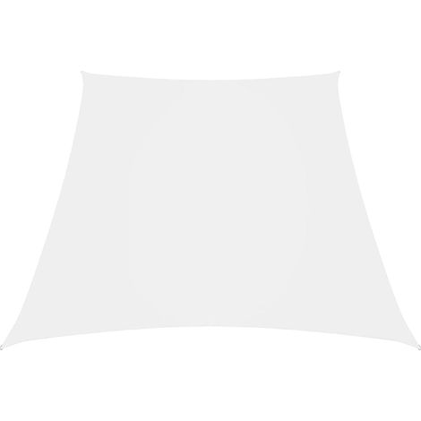 Vela de sombra JSSEVN, trapecio de tela Oxford, 2/4 x 3 m, blanca, vela de sombra para patio, tela de sombra transpirable, protección UV. (1/5)
