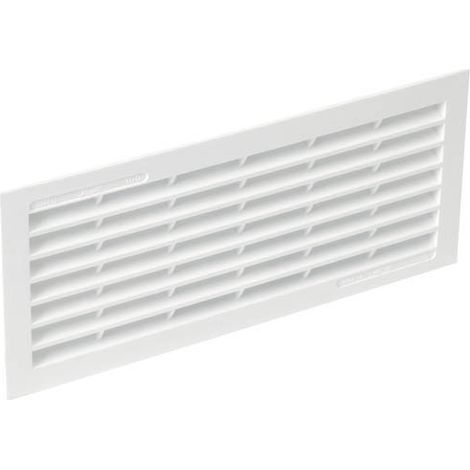 Nicoll – Grille rectangulaire de ventilation avec moustiquaire – 100 cm² – Pose à visser ou coller – Dimensions 84 x 230 mm – Résistance mécanique